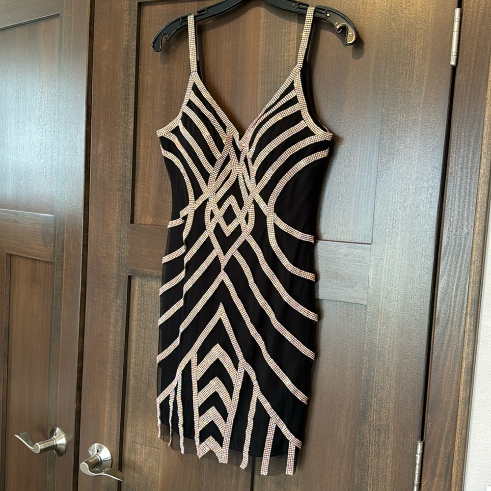 Rhinestone Embellished Cocktail Dress Love Stella Brand